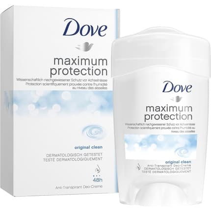 Dove Maximum Protection Original Clean Anti-perspirant Cream Stick Déodorant (Déo) Mixte 45ml