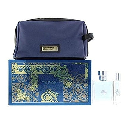 Versace   Pour Homme Coffret Eau De Toilette Spray 100ml and Mini Eau De Toilette Spray 10ml and Toiletry Bag Versace