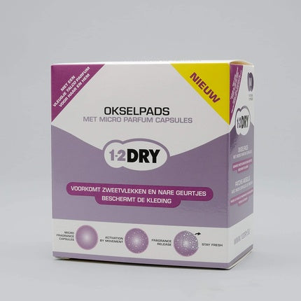 1-2DRY Anti-Transpirant Underarm Pads with Talc Capsules - Medium White - Pack of 12 1-2dry