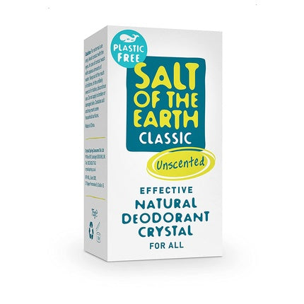 Salt Of The Earth Natural Deodorant Crystal Without Plastic 75g - Fragrance Free Vegan Long Lasting Protection Salt Of The Earth