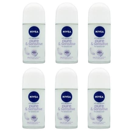 Nivea Pure & Sensitive Anti-perspirant Deodorant Roll On Déodorant (Déo) Femme 50ml