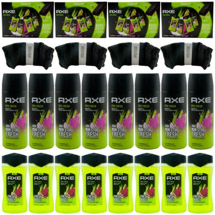 Axe Epic Fresh Gift Set Shower Gel Deodorant Towel - Pack of 4 Axe/Lynx