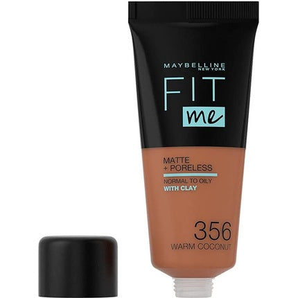 Maybelline Fit Me Foundation Matte & Poreless Full Coverage Blendable for Normal to Oily Skin 30ml 356 Warm Coconut
