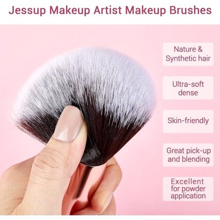 Jessup Brand 25pcs Professional Makeup Brush Set Beauty Cosmetic Foundation Powder Blush Eyeshadow Blending Highlighter Brushes Black Rose Gold T155 - Maison des fragrances