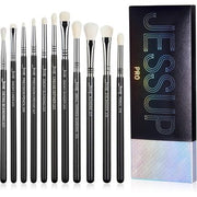 Jessup Eyeshadow Brush Set 11pcs Makeup Brushes Professional Eye Shadow Blending Shader Crease Black T340 C - T340 - Maison des fragrances