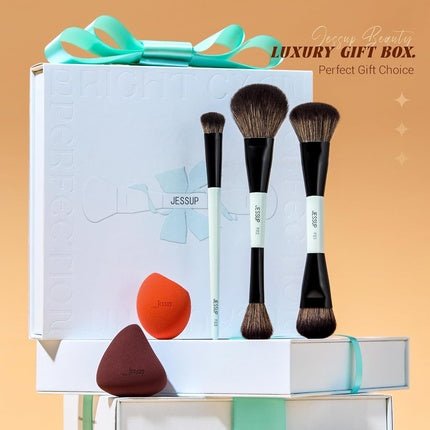 Jessup Face Makeup Brushes with Makeup Sponge - Maison des fragrances