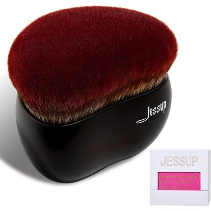 Jessup Foundation Brush Large Kabuki Makeup Brush for Face Body Blending Buffing Stippling Liquid Powder Cream Flawless with Gift Box Black SF001 D - SF001 - Maison des fragrances