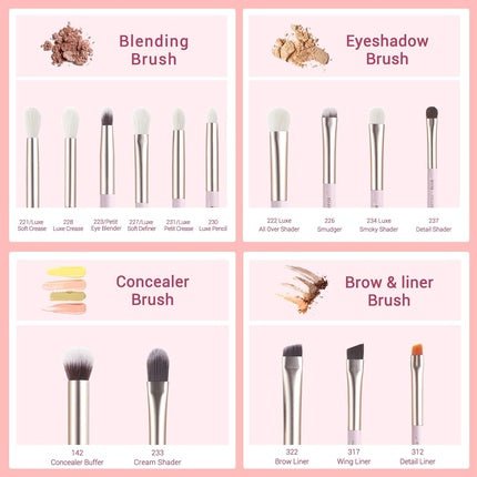 Jessup Make Up Brush Set T294 - 15 Pieces - Maison des fragrances