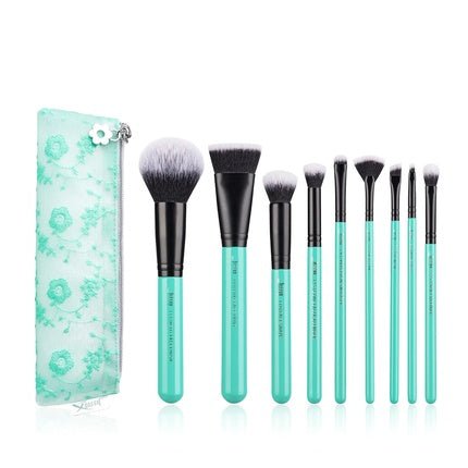 Jessup Makeup Brush Set 9 Pieces Professional Makeup Brushes with a Cosmetic Bag Face Brush Eye Brush Eyeshadow Brush Concealer Eyeliner Turquoise Collection T321 - Maison des fragrances
