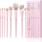 Jessup Pink Makeup Brushes Set 14pcs Premium Vegan Foundation - Maison des fragrances