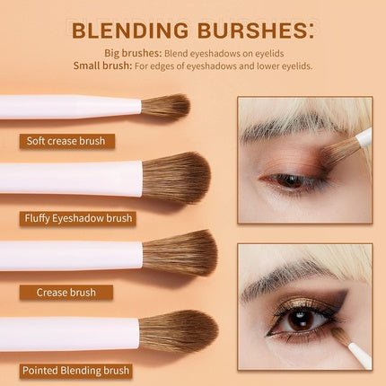 Jessup Precision Makeup Brushes 10Pcs Eye Makeup Brush Set Premium Synthetic Eyeshadow Concealer Eyeliner Eyebrow Blending Highlight Brush Light Grey T330 - Maison des fragrances