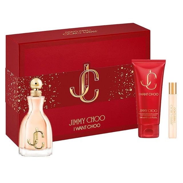 Jimmy Choo I Want Choo - Eau de Parfum Spray 100ml Set 3 Pieces - Maison des fragrances