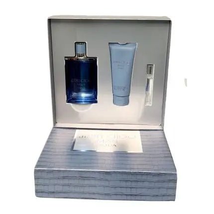 Jimmy Choo Man Aqua 3 Piece Gift Set 3.4oz Eau de toilette Spray Homme - Maison des fragrances