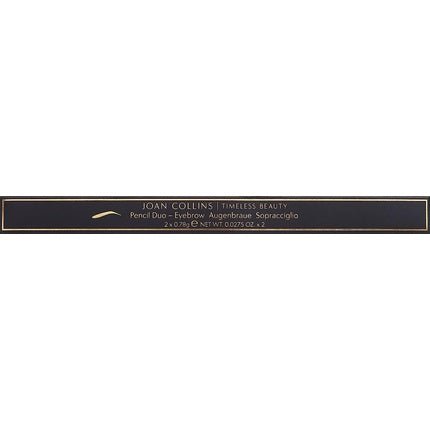 Joan Collins Timeless Beauty Contour Eyebrow Pencil Duo Black/Dark Brown 1.56g - Maison des fragrances