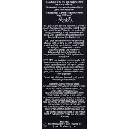 Joan Collins Timeless Beauty First Base Foundation 30ml Warm Dark - Maison des fragrances