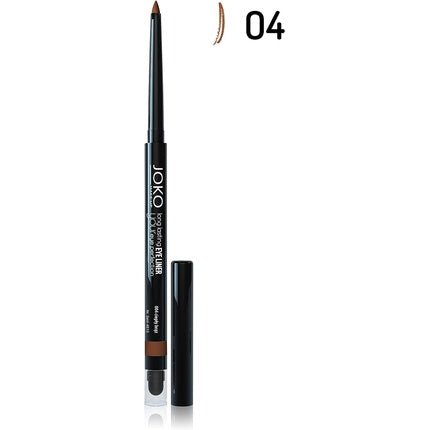 JOKO Long Lasting Eye Liner Automatic with Sharpener and Smudger 004 Brown - Maison des fragrances