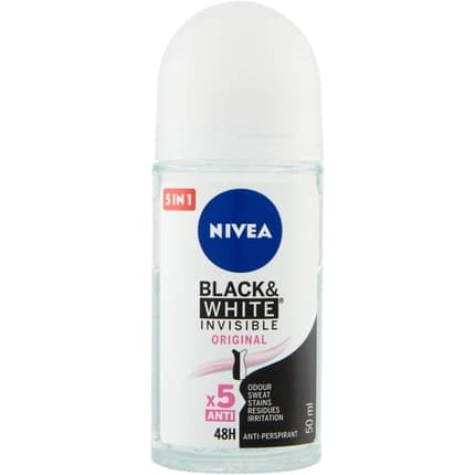 Nivea Black & White Invisible Original Rollon 72h Déodorant (Déo) Mixte 50ml