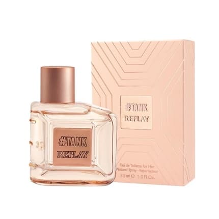 Replay #TANK Perfume with Cheerful and Sensual Character Floral Fruity Gourmand Scent Eau de Toilette (EDT) Femme 30ml