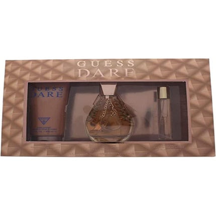 Guess Dare by Guess for Women 3 Pc Gift Set 3.4oz EDT Spray 0.5oz EDT Spray 6.7oz Body Lotion Guess