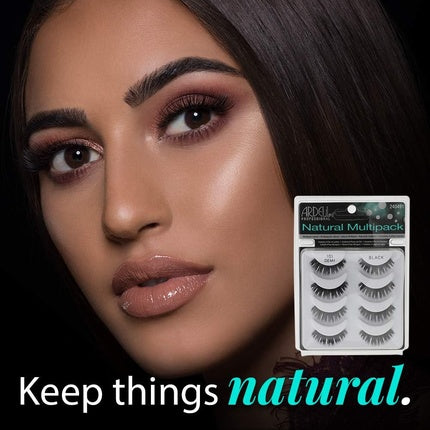 ARDELL Natural 101 Black False Eyelashes 4 Pack 25g