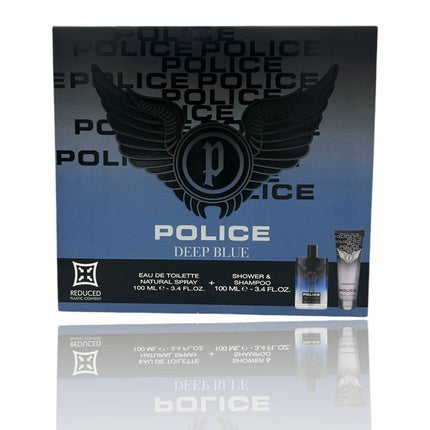 Police Gift Set Men's Perfume Eau De Toilette Spray 100ml + Shower Shampoo 100ml Police