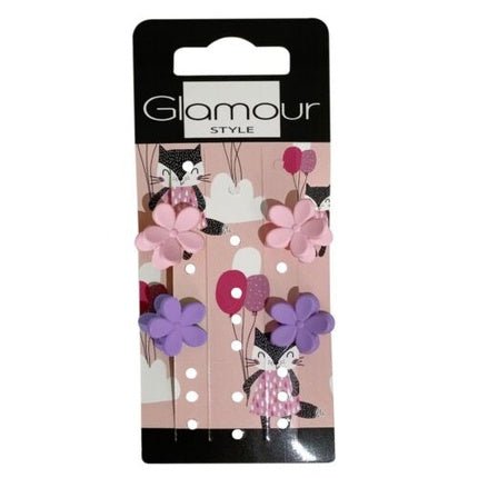 Kids Hair Clips Flowers 4 Pieces Glamour - Maison des fragrances
