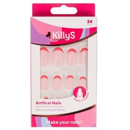 Killys Artificial Nails French Red - 24 Pieces - Maison des fragrances
