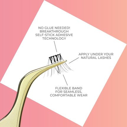 KISS imPRESS False Eyelashes Lash Clusters Falsies Authentic Natural 12mm - 14mm Includes 12 Pieces of Pre - Bonded Lashes Contact Lens Friendly Easy to Apply Reusable Strip Lashes - Maison des fragrances
