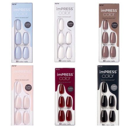 Kiss ImPress Press - On Manicure Color Nails Pure Fit - Multiple Colors Available - Maison des fragrances