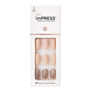 KISS imPRESS Press - On Manicure Evanesis Short Square with PureFit Technology - 30 False Nails - Maison des fragrances