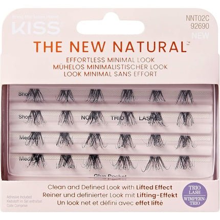 KISS The New Natural Trio False Eyelashes Clusters 02 24 Wisps - Maison des fragrances