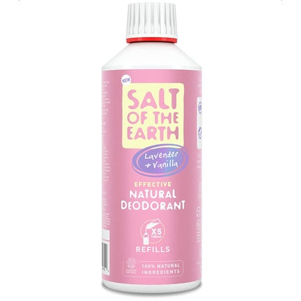 Salt Of The Earth Natural Deodorant Spray Refill Pack Lavender & Vanilla 500ml Salt Of The Earth