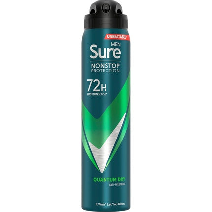 Sure Men Quantum Dry Nonstop Protection Anti-Perspirant Deodorant Aerosol Sure