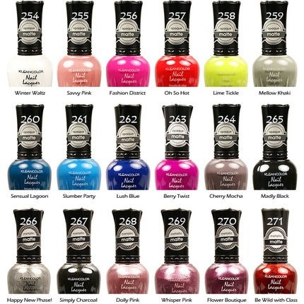KLEANCOLOR Matt Nail Lacquer Polish Joy's Cosmetics - Pack of 6 - Maison des fragrances