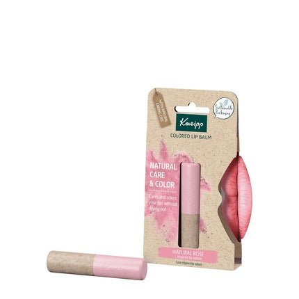 Kneipp Lip Balm with Natural Rose Color Length Effect Vegan and 100% Natural - Maison des fragrances