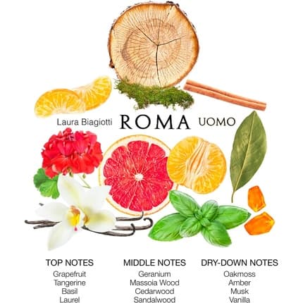 Laura Biagiotti Roma Uomo Eau de Toilette (EDT) Homme 75ml