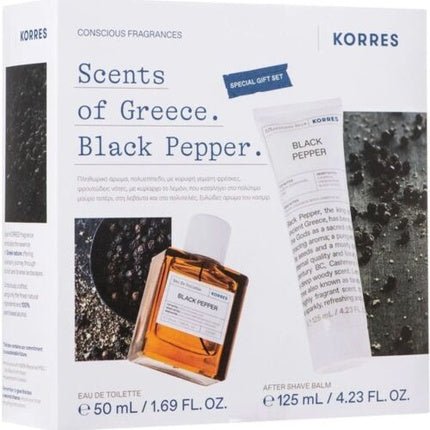 Korres Black Pepper and Black Pepper Aftershave Balm Eau de Toilette 50 ml - Maison des fragrances