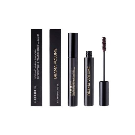 KORRES Black Volcanic Minerals Drama Volume Mascara 11ml - 02 Plum Brown - Maison des fragrances