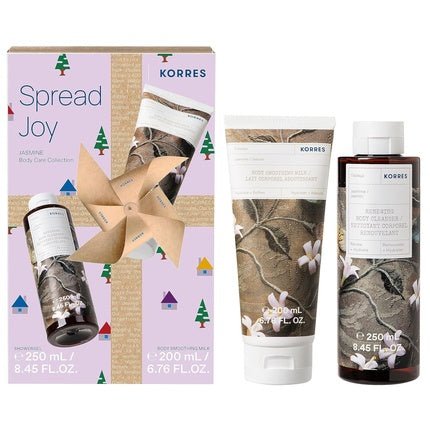 KORRES Jasmine Body Care Gift Set for Men and Women - Shower Gel 250ml + Body Milk 200ml - Maison des fragrances