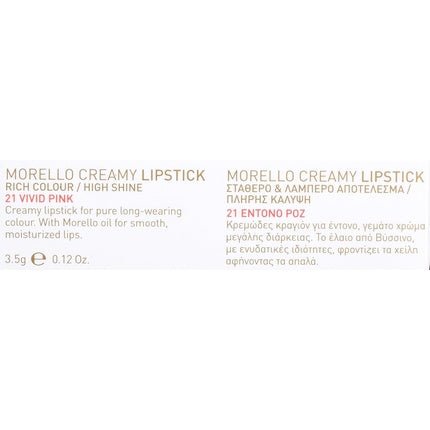KORRES Morello Cream Lipstick 21 Vivid Pink - Maison des fragrances