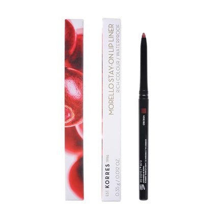 KORRES Morello Mechanical Lipliner Wine Red Matte Waterproof Precise Lip Liner for Perfectly Defined Lips Vegan 3.5g - Maison des fragrances