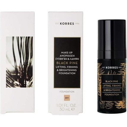 KORRES Natural Black Pine Foundation Shade 1 30ml Vegan - Maison des fragrances