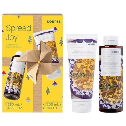 KORRES Thyme Honey Body Care Gift Set for Men and Women - Shower Gel 250ml + Body Milk 200ml - Maison des fragrances