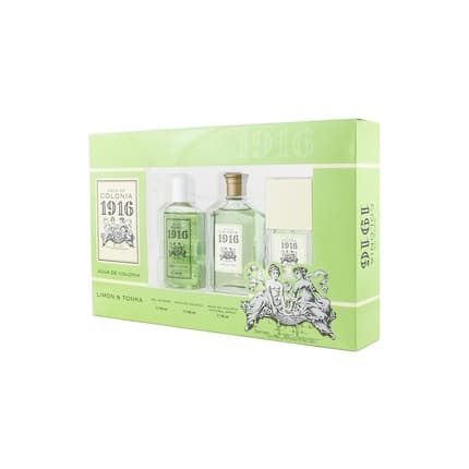 Myrurgia 1916 Lemon and Tonka Perfume + Perfume + Shower Gel Unisex Gift Set and Fresh Citrus Scent Long Lasting Coffret (Coffret) Femme 100ml