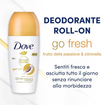 Dove Advanced Care Passion Fruit Deodorant Antiperspirant 48 Hour Protection Déodorant (Déo) Mixte 50ml