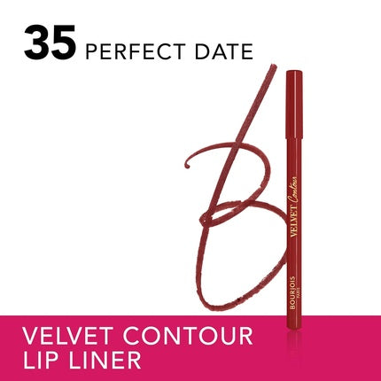 Bourjois Velvet Contour Lipstick 35 Perfect Date Creamy Texture Shea Butter Grape Seed Oil Long Lasting up to 8 Hours No Smudging 1.14g