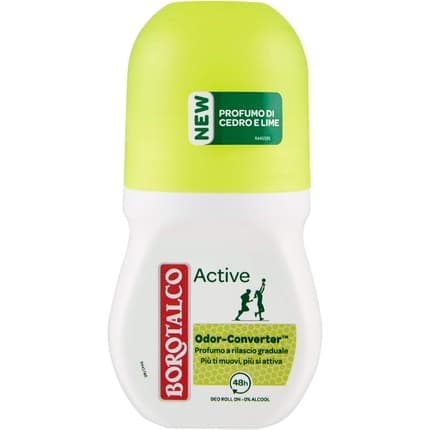 Borotalco Roberts Active Cedar and Lime Deodrant Roll-on 50ml