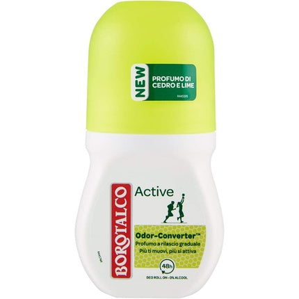 Borotalco Roberts Active Cedar and Lime Deodorant Roll-On 50ml Borotalco