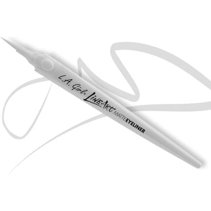 LA Girl Line Art Matte Eyeliner GLE715 White by Glitz - Maison des fragrances