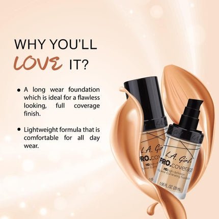 L.A. Girl Pro Coverage Illuminating Foundation White - Maison des fragrances